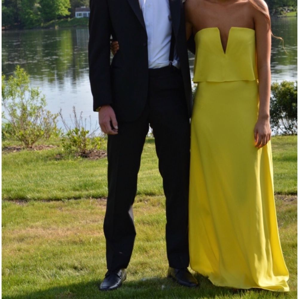 BCBG yellow formal / maxi dress